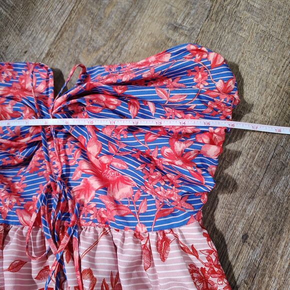 Badgley Mischka Womens Resortwear Halter Maxi Dress Size 8 Floral Vacation - Picture 12 of 13